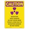 Signmission OSHA CAUTION RADIATION Sign, RADIATION Radiation W/ Symbol, 10in X 7in Decal, 10" H, 7" W, Portrait OS-CR-D-710-V-10264 - alternate 1